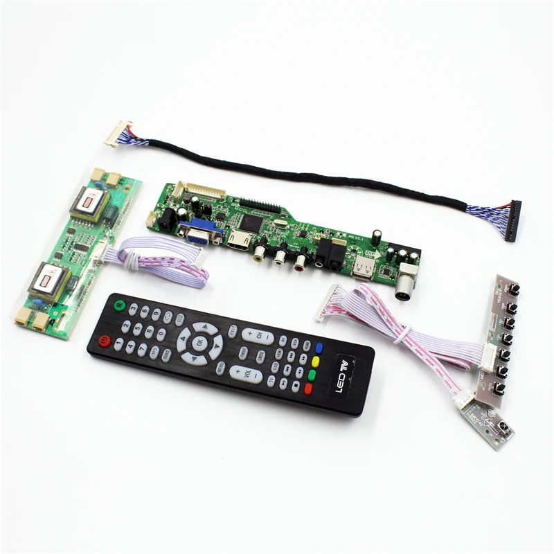 LCD TV controller board with TV AV VGA Audio USB HDMI-compatible  for 17 inch lcd panel LM170E03-TLC1 CLAA170ES01 MT170EN01 V.C