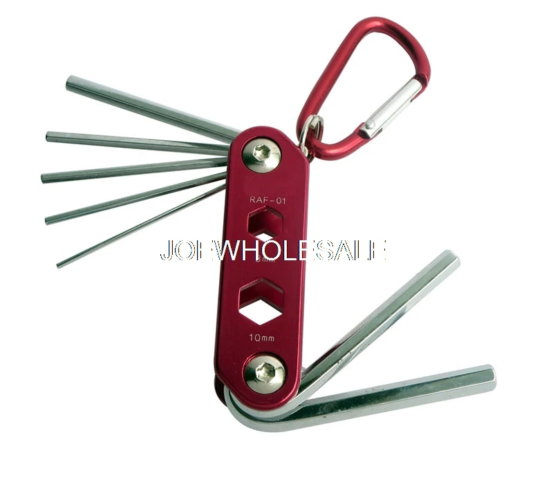 RAF-01 Faltbare Schlüsselring 11 In 1 Inbusschlüssel Metric