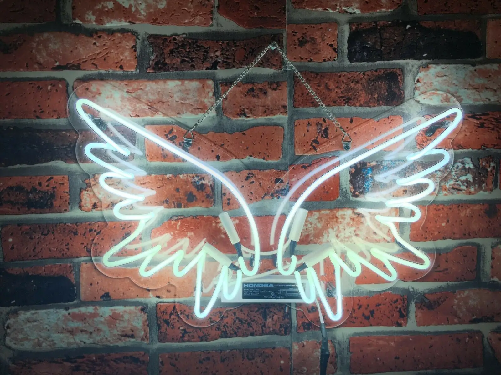 Custom Angel Wings Blue White Red Pink Deep blue Purple Turquoise Green Yellow Glass Neon Light Beer Bar