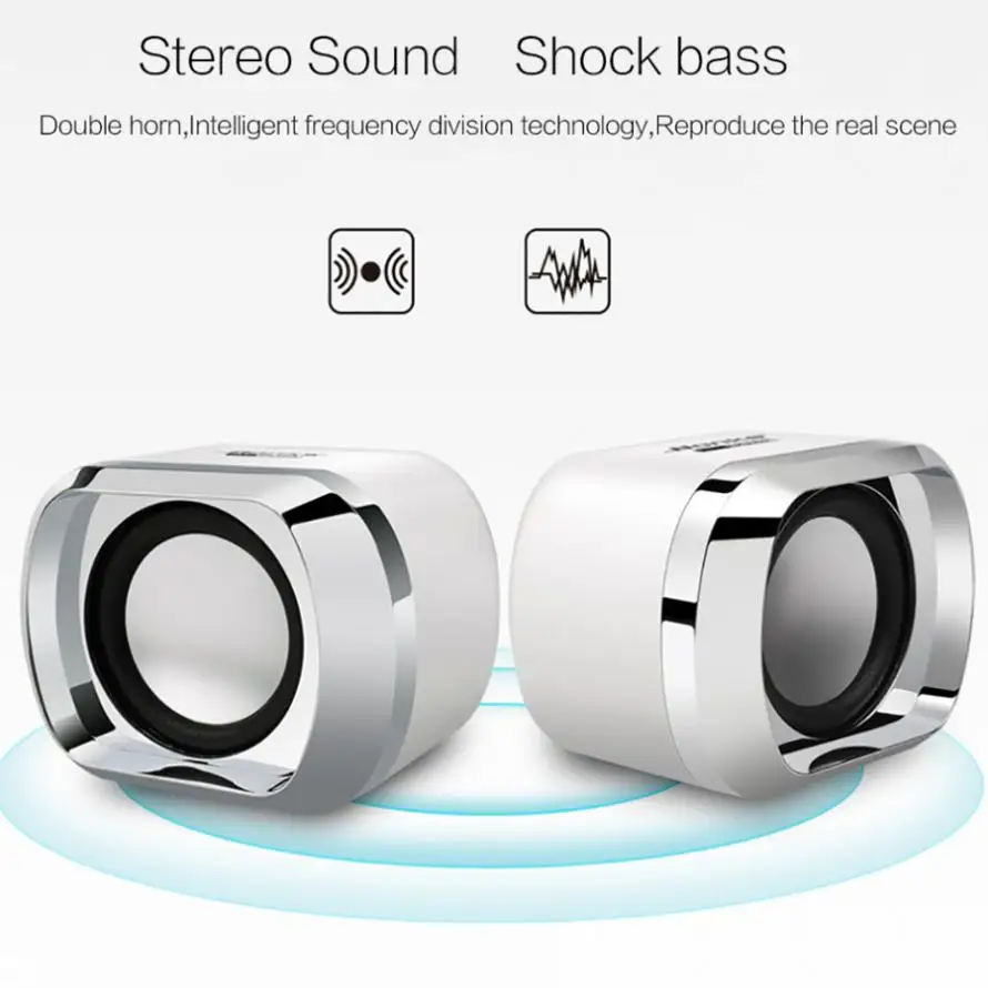 High power Full Range Stereo Subwoofer PC Speaker Portable Bass Music DJ USB Computer Speakers For Laptop Phone TV