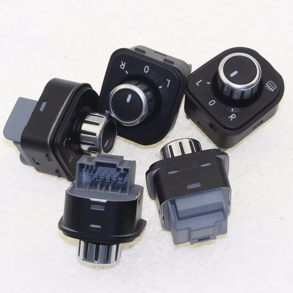 5PCS OEM Chrome Side Mirror Switch With Electric Heating For  VW Jetta MK5 Golf GTI MK5 MK6 Passat B6 Rabbit 5ND959565B