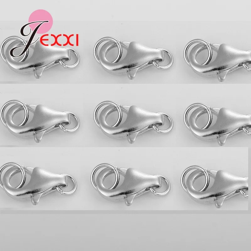 Diy Findings Jewelry Repair Connector Lobster Claw Clasps 925 Sterling Silver Jewelry High Quality For Women 50PCS/Lot