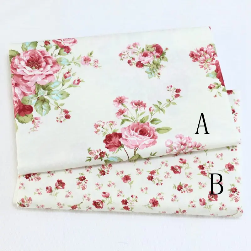 

Delicate 1Meter X 160CM Fasion Flower 100% cotton Fabric Quilting Clothes Home Textile Bedding Sewing Doll Cloth DIY A89