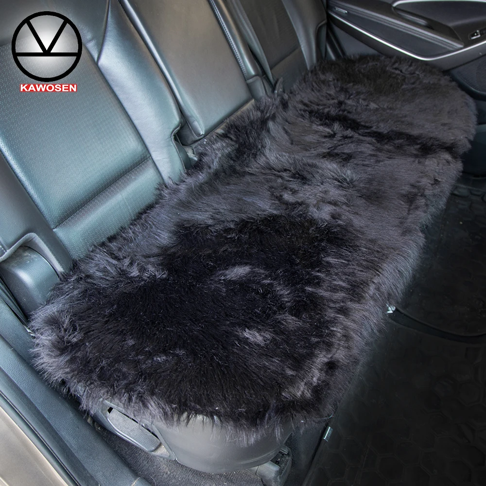 

KAWOSEN Back Car Seat Cover Faux Fur Universal Size For More Car Artificial Plush Rear Cushion Auto Interior Accessories LFFS01