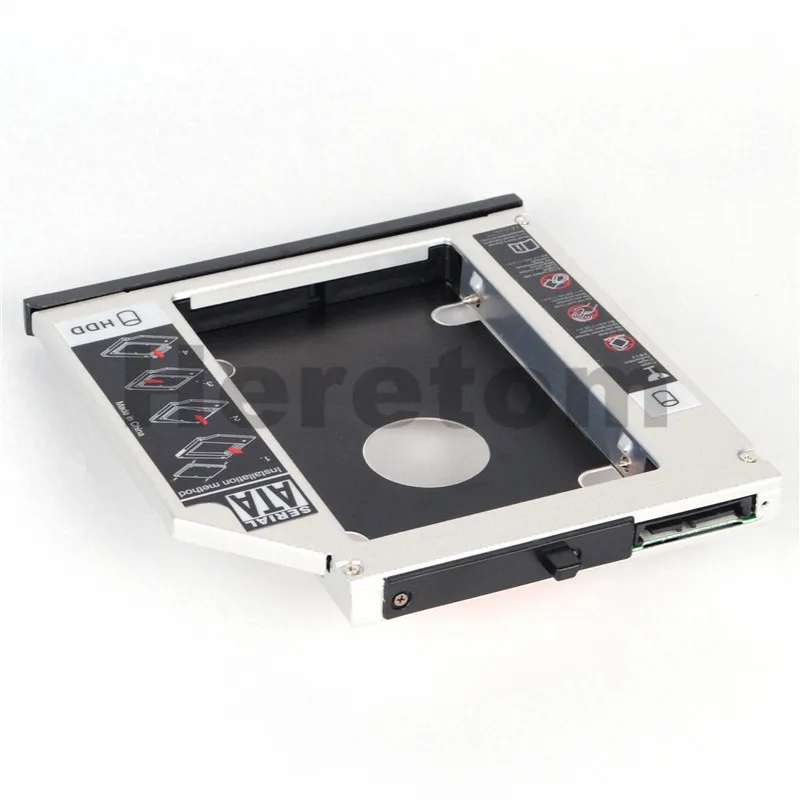 SATA to SATA 12.7mm 두 번째 하드 드라이브 SSD 어댑터 Optibay IBM Thinkpad T420 T520 W520 W510 T510 DVD CD-ROM 광학 베이