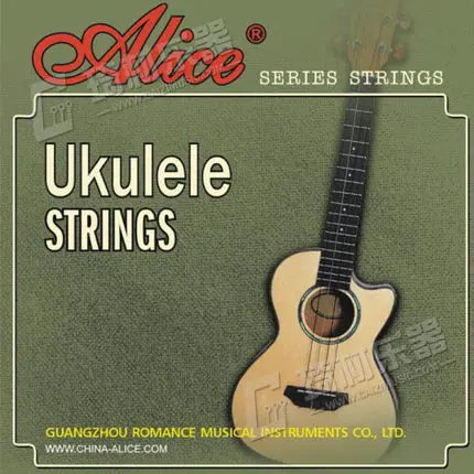 Alice AU02 Soprano Ukulele Strings - A, D, F#, B - Black Nylon - 0.022-0.032