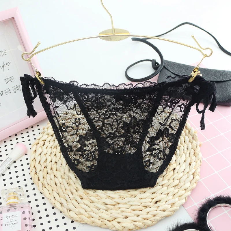 New Female Thong G-string women\'s Transparent Lace Underwear Women\'s Panties Low Waist Intimates Thongs