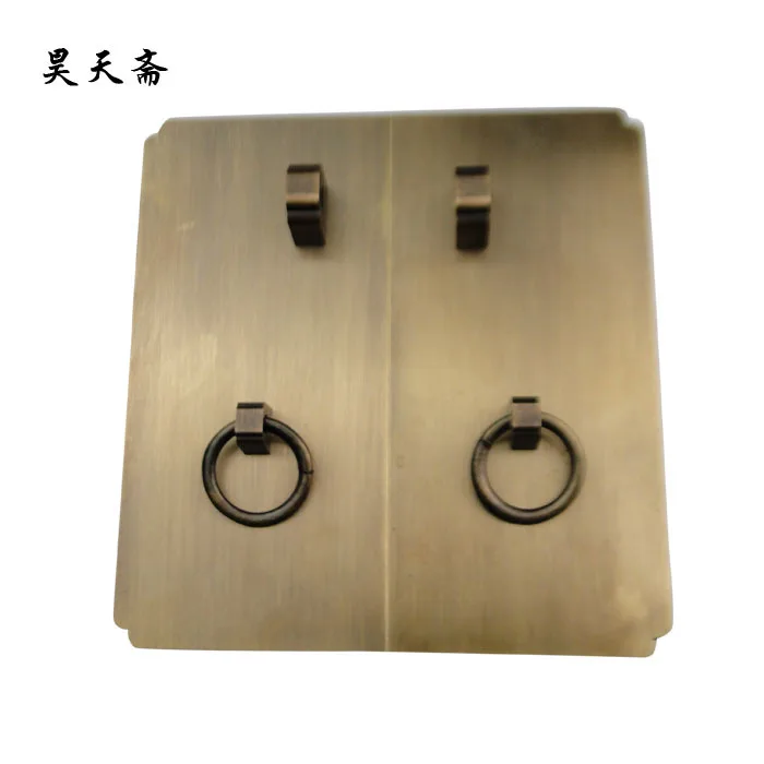 [Haotian vegetarian] bronze classic Chinese classical furniture antique doors Plain door handle HTC-266