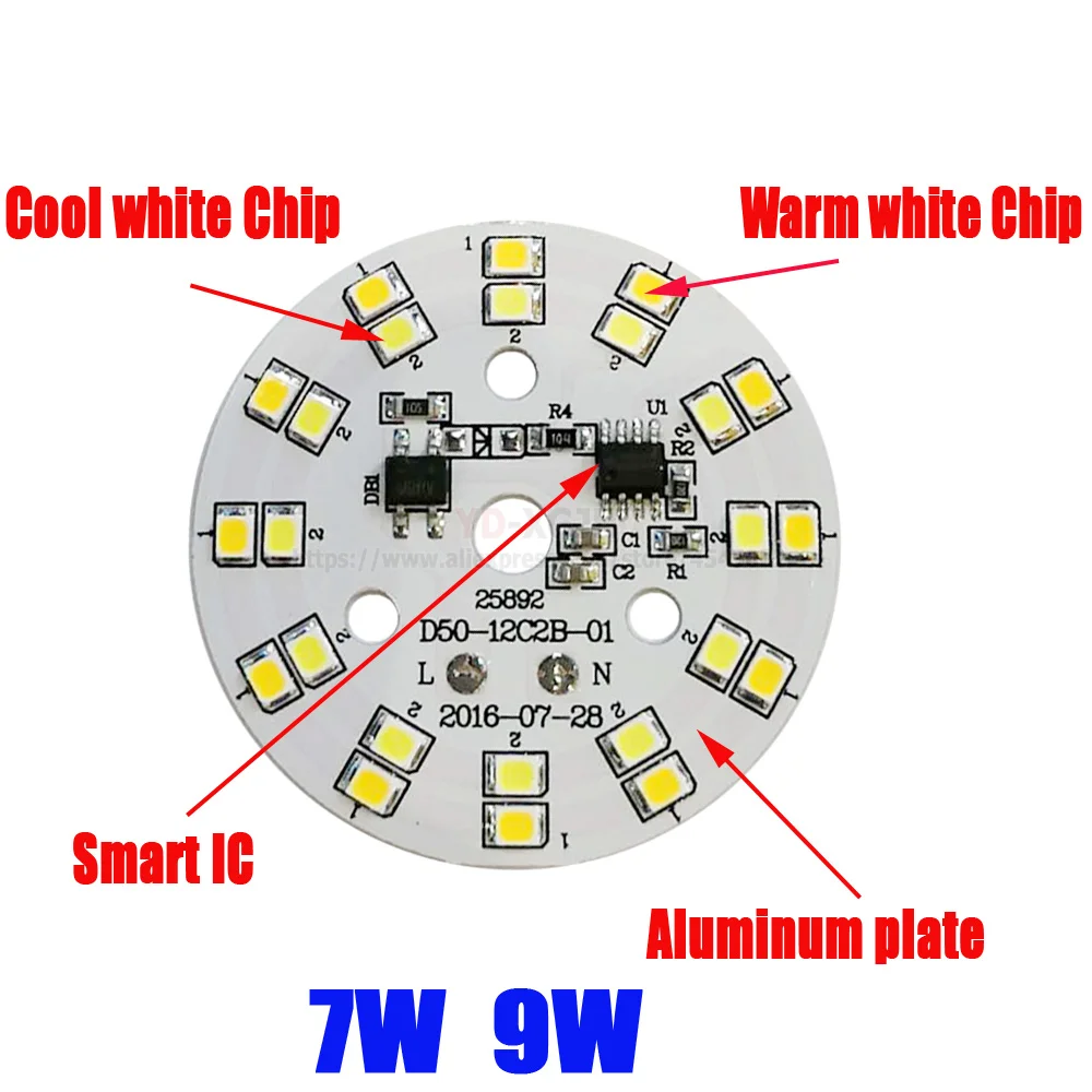 20 個 7 ワット AC 220 V LED モジュール 2835 パッチ交換 LED 電球光源送料ドライブ修正された芯簡単なインストールのため