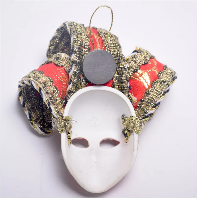 Masque magnétique de réfrigérateur ou de collection, 5 pièces/lot, autocollants de masque 3D haut de gamme, nouveau masque de Clown mignon, Costumes et accessoires