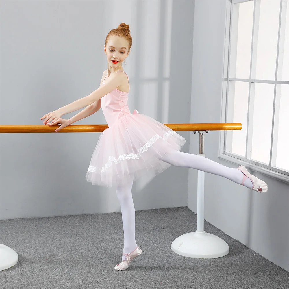 Ballerina capretti del Vestito Lyrical Danza Costumi del Pannello Esterno di Balletto per Le Ragazze Rosa Vestito Da Balletto