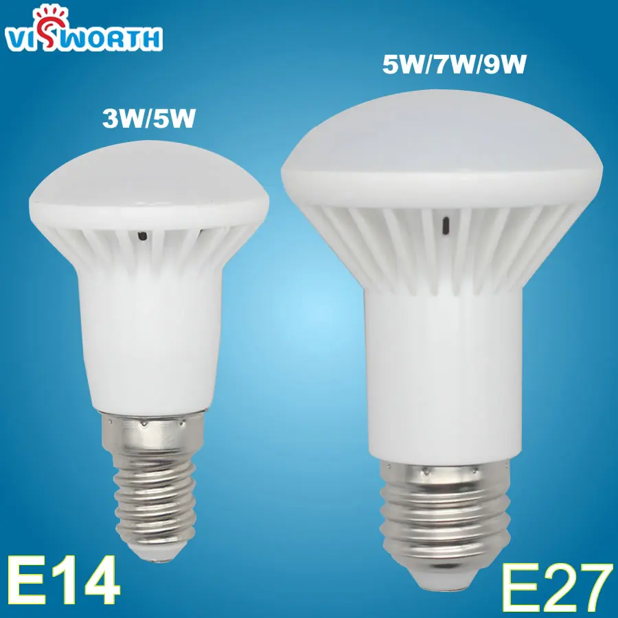 

VisWorth R39 E14 Led Lamp 3W 5W R63 Led Bulb 7W 9W SMD2835 Lampada LED Spotlight Warm Cold white AC 110V 220V Led Light E27 B22