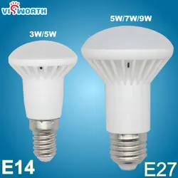 VisWorth R39 E14 Led Lamp 3W 5W R63 Led Bulb 7W 9W SMD2835 Lampada LED Spotlight Warm Cold white AC 110V 220V Led Light E27 B22