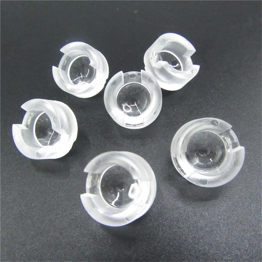 10pcs 13mm mini IR Lens 15 30 45 60 90 100 Degree Needn\'t Holder For 1W 3W 5W High Power LED Diode Convex Reflector Collimator