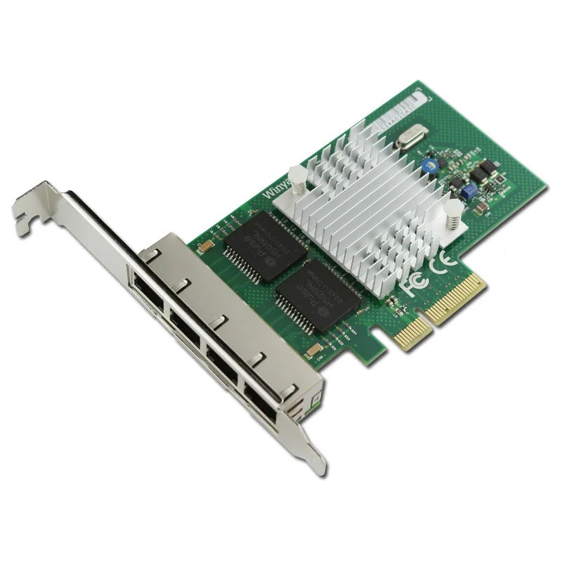 

Network Card PCIe to 4 Ports Gigabit Ethernet Card Network Adapter 1000Mbps I340T4 for Server