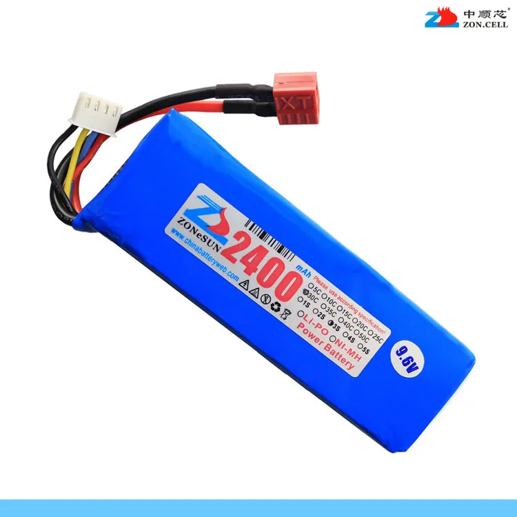 

New In 9.6V 2400mAh core power polymer lithium iron battery model CS helicopter aerial vehicle Rechargeable Li-ion Cell