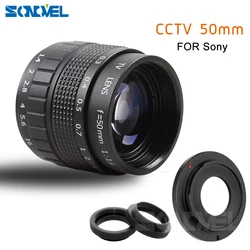50mm F1.4 CCTV TV Movie lens+C Mount+Macro ring for Sony E Mount Nex-5T Nex-3N Nex-6 Nex-7 Nex-5R A6300 A6100 A6000 A6500 A5000