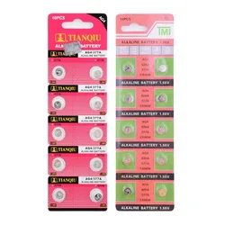 Wholesale 10PCS/lot =1cards AG4 377A 377 LR626 SR626SW SR66 LR66 button cell Watch Coin Battery