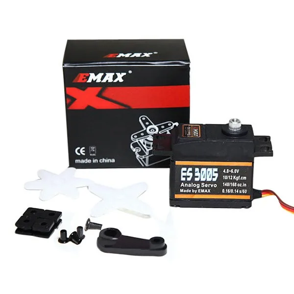 Servo analógico de metal original EMAX ES3005 42g para avião RC à prova d'água