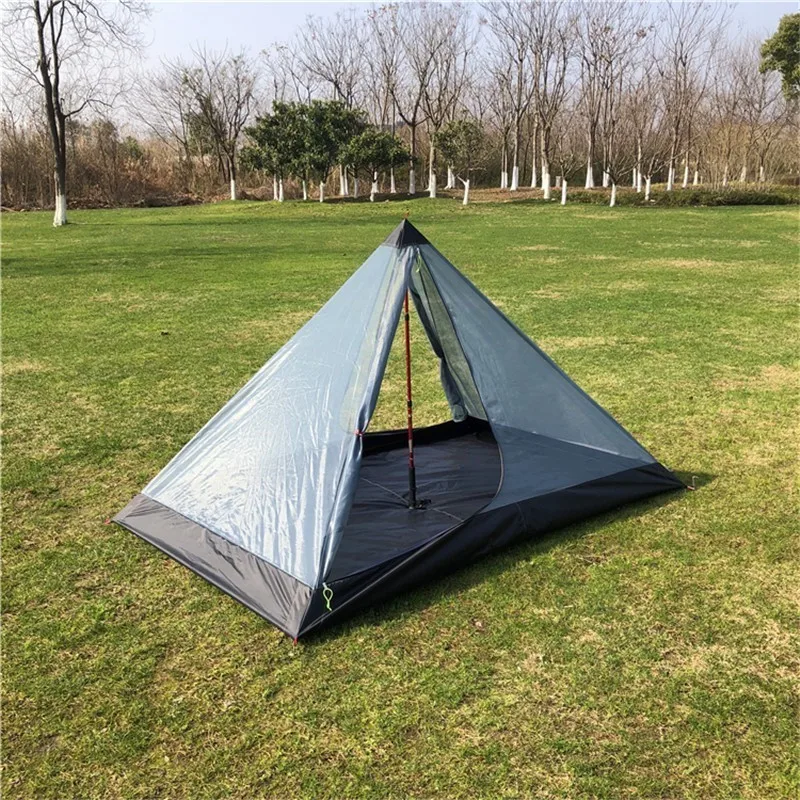 

Ultralight Rodless Pyramid Inner Mesh Tent Portable 2 Person Outdoor Summer Camping Beach Tent for Backpacking Cycling Travel