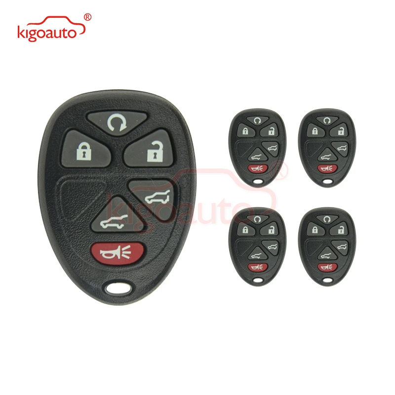 

kigoauto 5pcs Remote car key fob case 6 button OUC60270 OUC60221 for GMC Yukon 2008 2009 2010 2011 2012