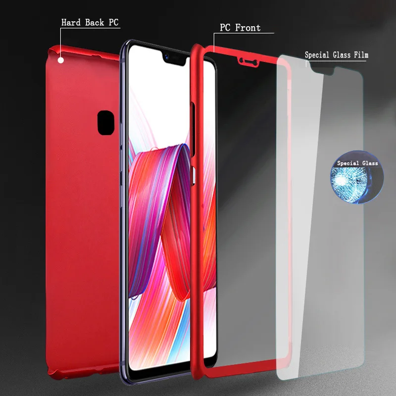 360 Degree Full Body PC + Tempered Glass Case Redmi Note 8 7 6 5 Pro 7 7A 8 8A 8T Go K20 S2 For Xiaomi 6X 8 9 SE CC9 CC9E Covers