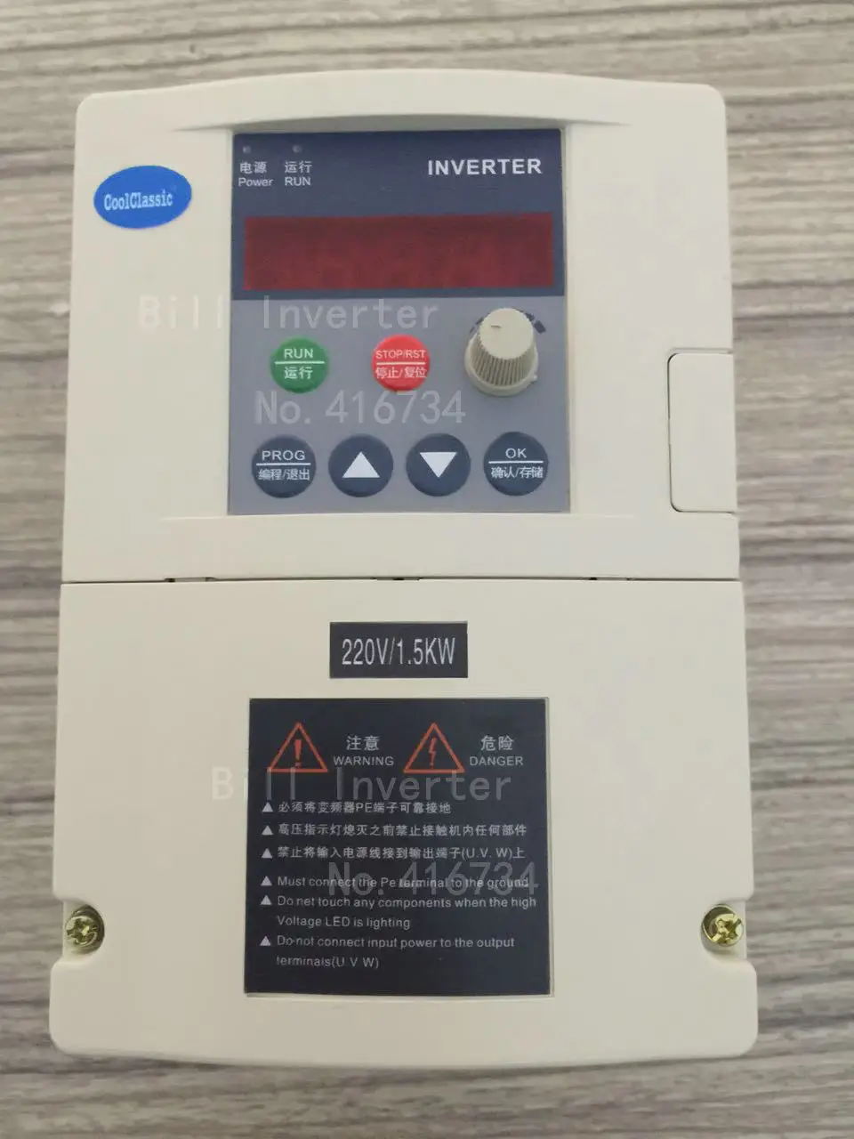 VFD Inverter ZW-S2-2T  1.5KW/2.2KW Single phase 110V/220V Input and For three-phase motor with 2M Cable  and Outside Panel