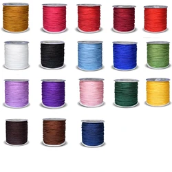 18 Color Hot 80M/Spool 1mm Cotton Cord Nylon Cord Chinese Knot Thread String DIY Beading Braided Bracelet Jewelry Making