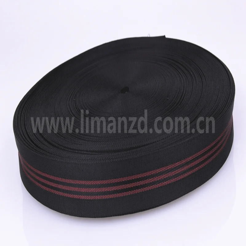 Nylon Striped Webbing For Backpack Bag Strap 1.5