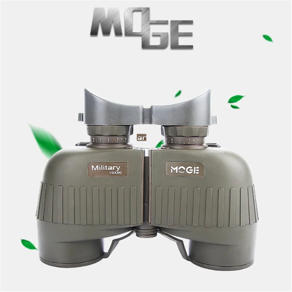 MOGE 10X50mm Binoculars Nitrogen-filled Waterproof HD Low-light Night Vision with Electronic Compass BAK4 Telescope