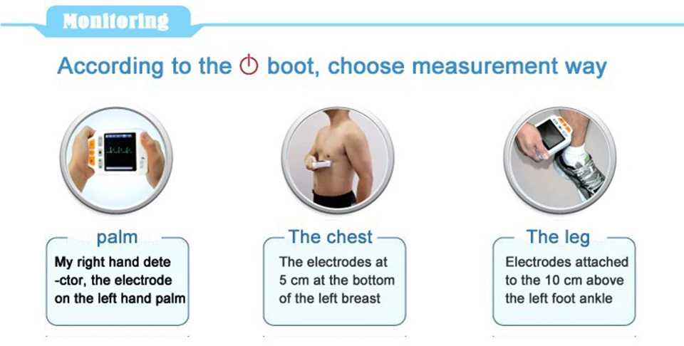 Heal Force Prince 180D Portable Household Heart ECG Monitor With Electrodes and ECG Cable for Continuous Measuring