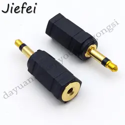 5Pcs Gold 3.5 Male Mono Male Plug to 2.5mm jack Female Audio Converter Adapter Connector