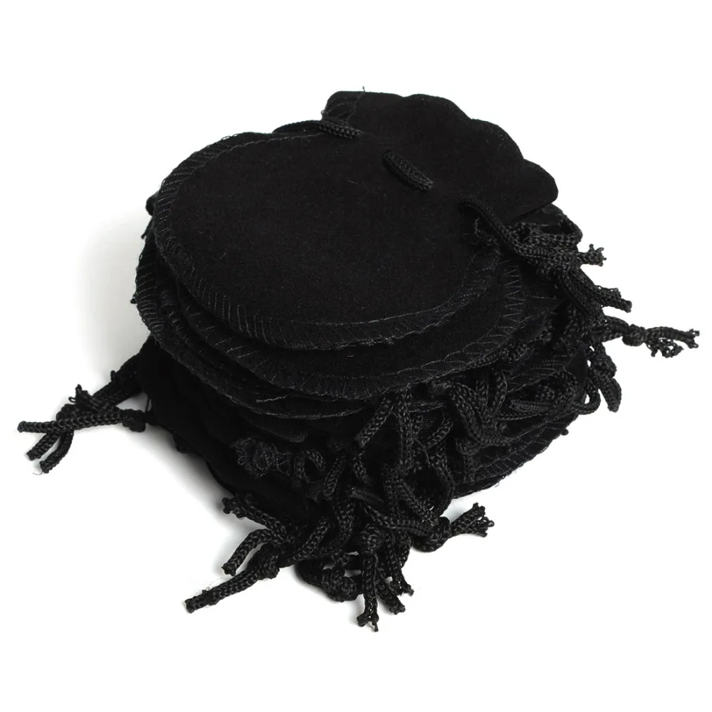 Super Deal!! 2022 New 100pcs 70*80mm Lovely Thin Black Velvet Drawstring Pouch Bag/Jeweley Bag,Xmas/Wedding/Party Coins Gift Bag
