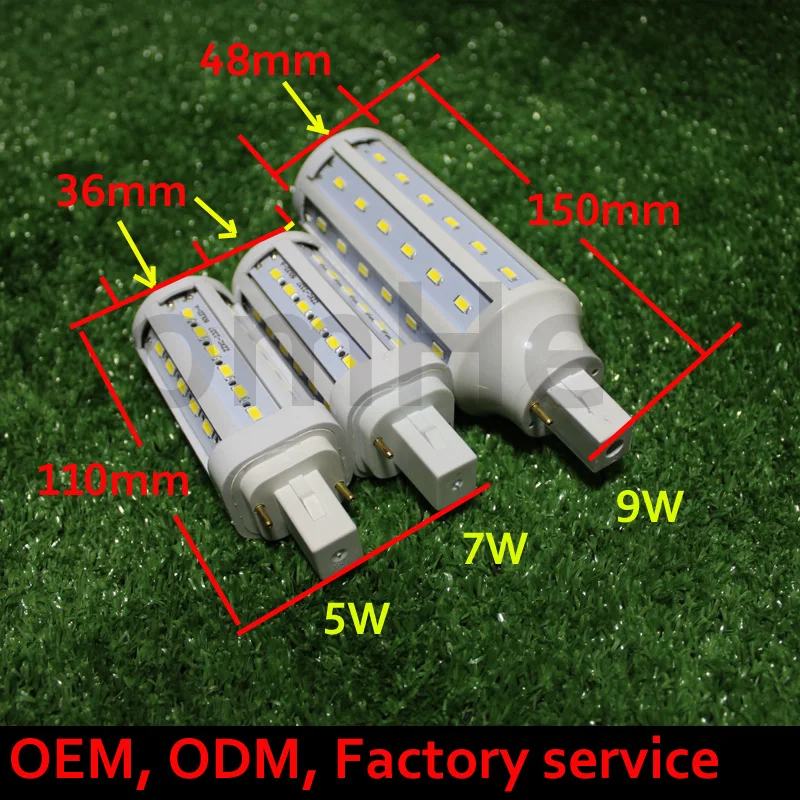 g24d-1 g24d-2 g24d-3 g24 led light 5W 7W 9W Lampara Bombillas PL SMD 5730LED Light AC110V/220V 85-265Vlampenstar