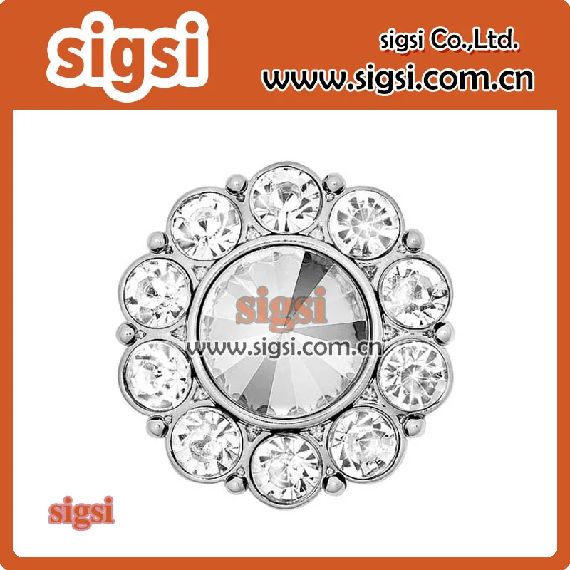 

high quality white crystal fashion acrylic rhinestone button for decoration