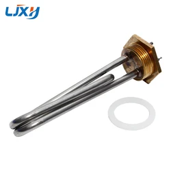 LJXH DN32 Electric Heater SUS304 Tube Brass Thread Resistance Immersion Heating Element For Boiler Tank