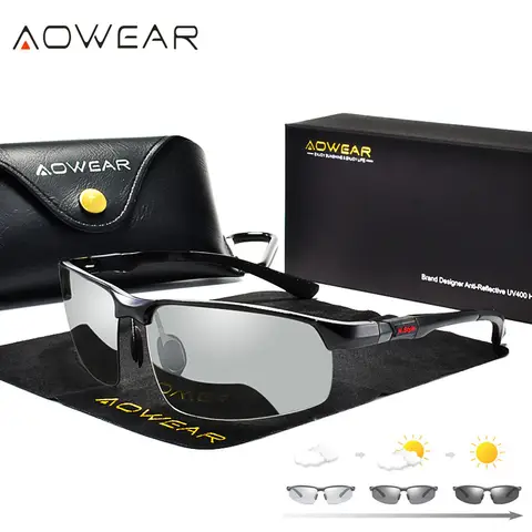Photochromic Polarized Sunglasses Men AOWEAR