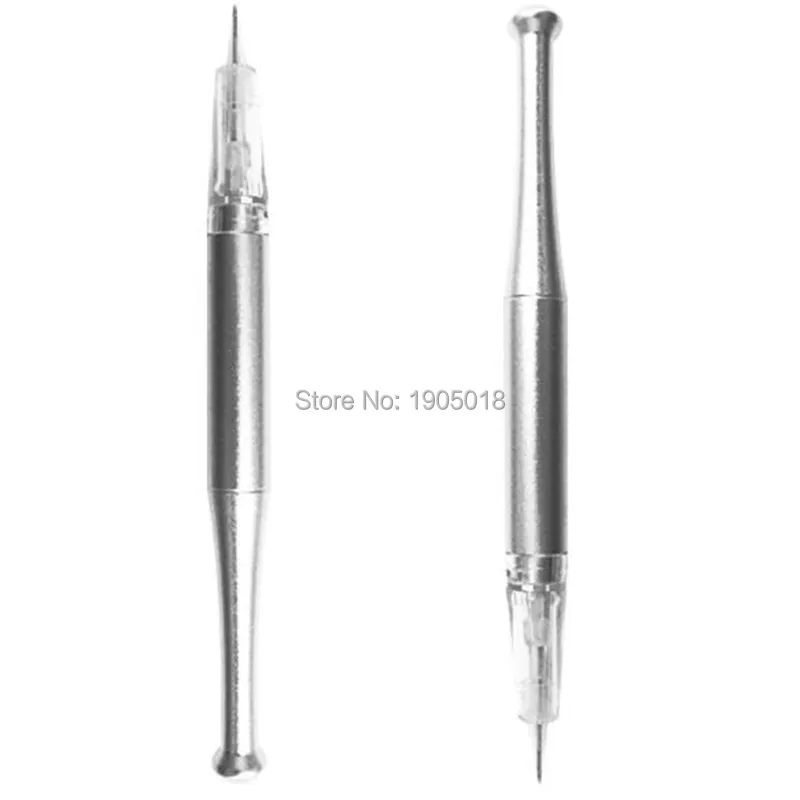 Stylo de tatouage manuel Semi-permanent, 50 pièces, pour sourcils/lèvres/Eye-liner, machine à tatouer, avec boucle et aiguille, nouvel arrivage