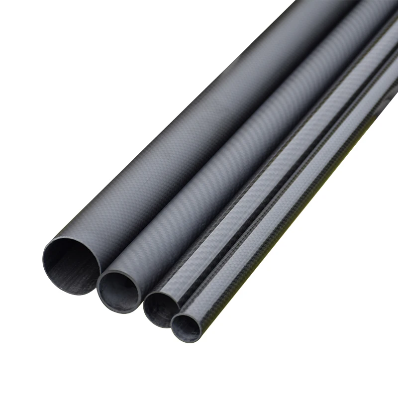 2Pcs Length 500mm Carbon Fiber Tube Pipe High Composite Hardness Material 3K Plain Matte For Plant Protection Aircraft