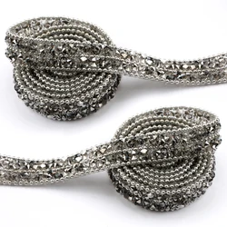 Exquisite Rhinestones Decoration Trim Banding Wholesale Garment Accessories, Dress Shoes Hat Jet Hematite Crystal Band