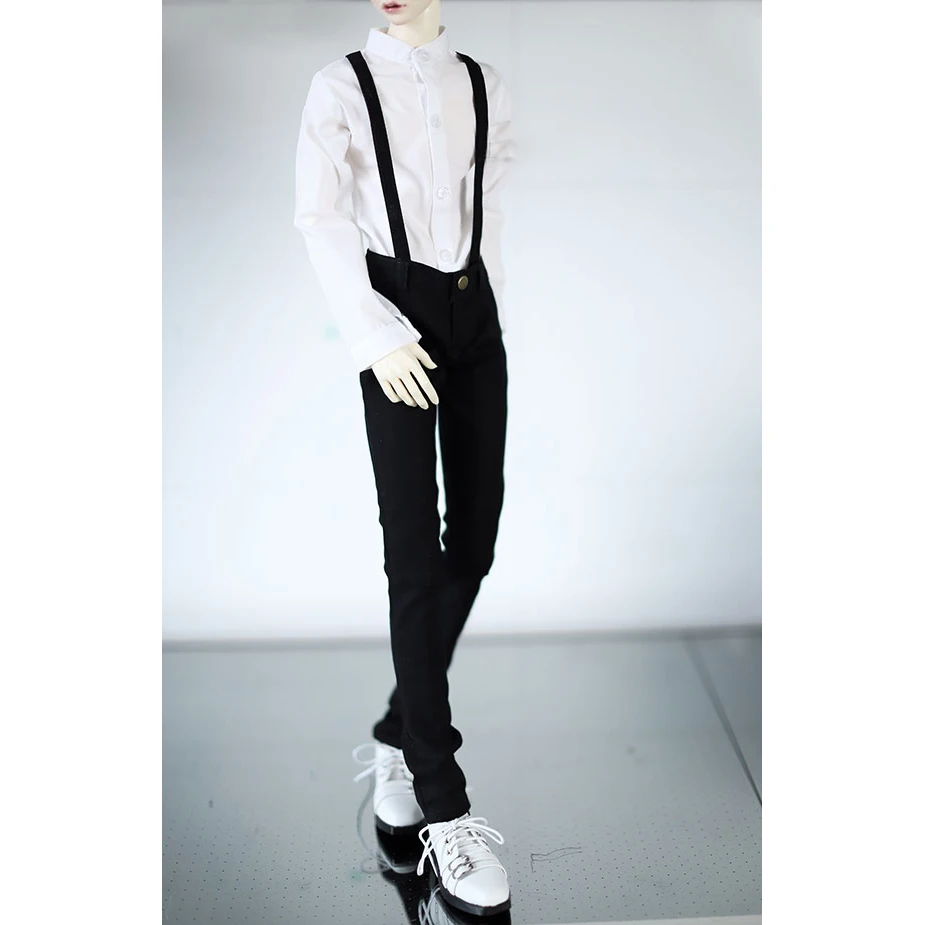 

BJD Suspender Pants Gentalman Trousers Outfits Black For Male 1/3 SD 60cm 24" 1/4 17" Tall MSD DK DZ AOD DD Doll