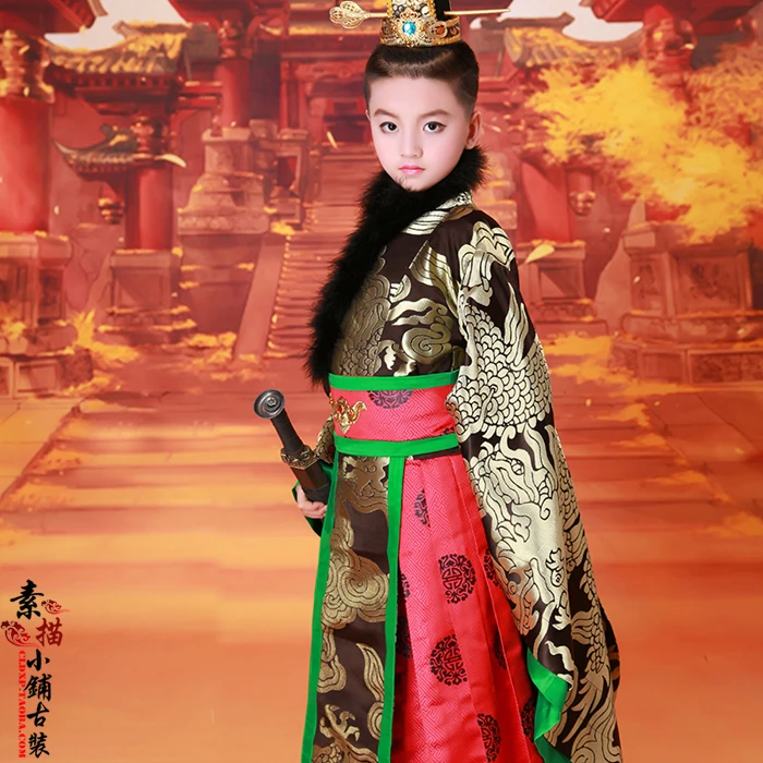 Zhong Heng Tian Xia Han Dynasty Little Emperor Costume for Little Boy Prince Photography Costume Traditional Hanfu