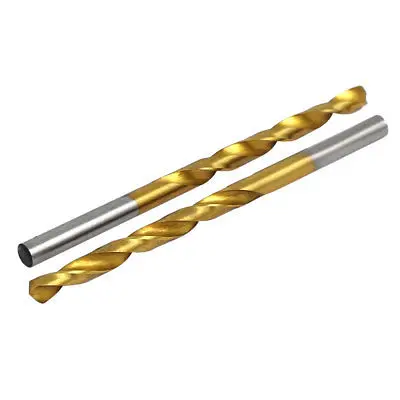 3.9mm Drilling Diameter Titanium Plated Straight Shank Twist Drill Bit 10pcs