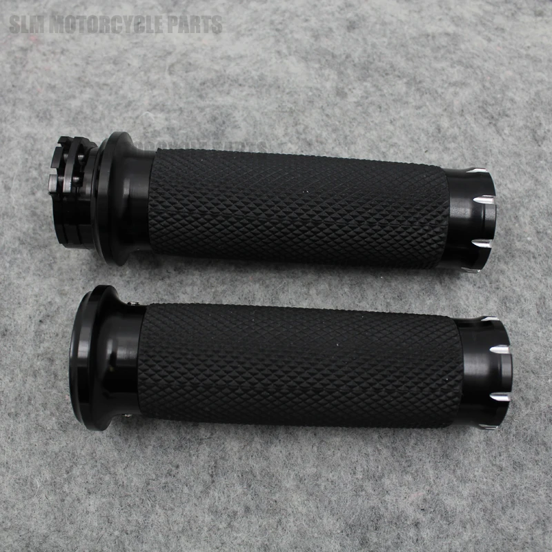 Motorcycle Hand Grips All Black Silver Golden CNC Fit For Harley Touring Sportster Dyna Softail VRSC 25mm