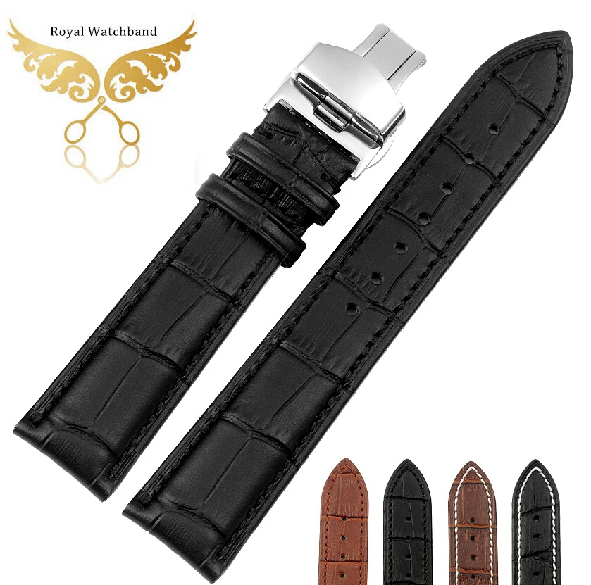 

Hot selling Black Crocodile Grain Genuine Lether Watch strap 18mm 19mm 20mm 21mm 22mm