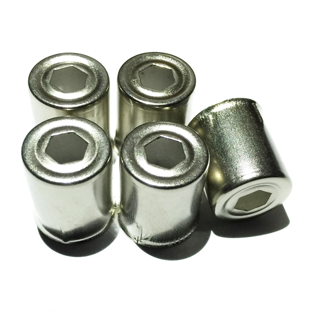 5Pcs/Lot Magnetron Steel Cap Microwave Oven Replacement Hexagonal Hole Silver Tone Home Kitchen Appliance Parts Accessories New