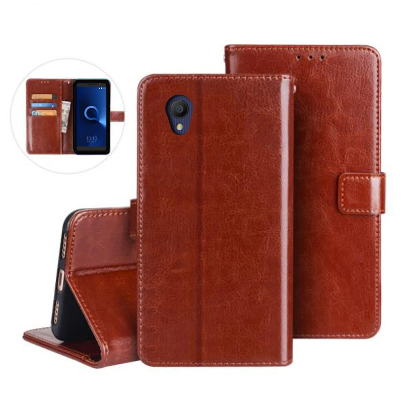 Wallet Case For Alcatel 1 5033D Flip PU Leather Card Holder Stand Cover For Alcatel 1 5033 D Case Telefon Protector Coque Bag