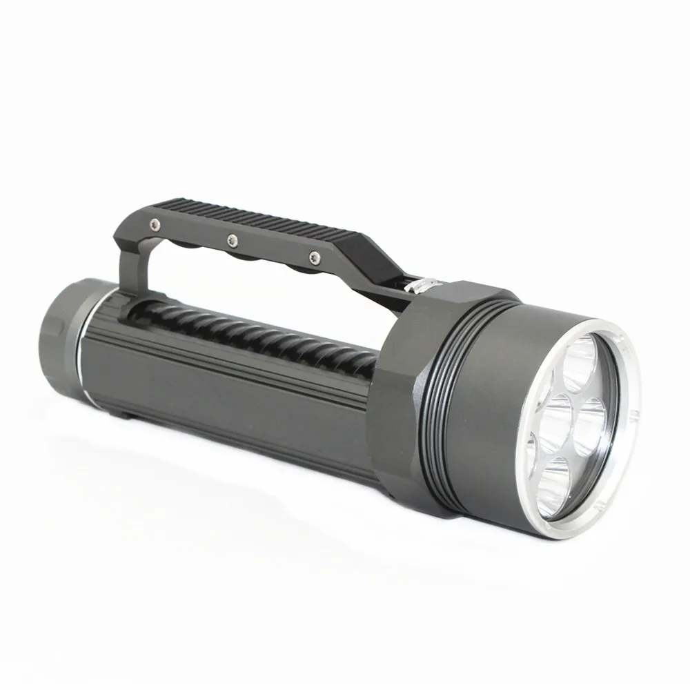 Diving Flashlight 6 x  XM-L2 7200LM Torch for diver underwater photograph explore hunting +26650 Battery +Charger