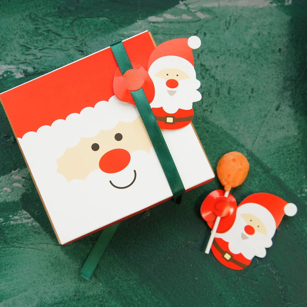 new 100pcs lollipop cover Santa Claus design children birthday wedding candy decorate holiday Christmas gift packaging