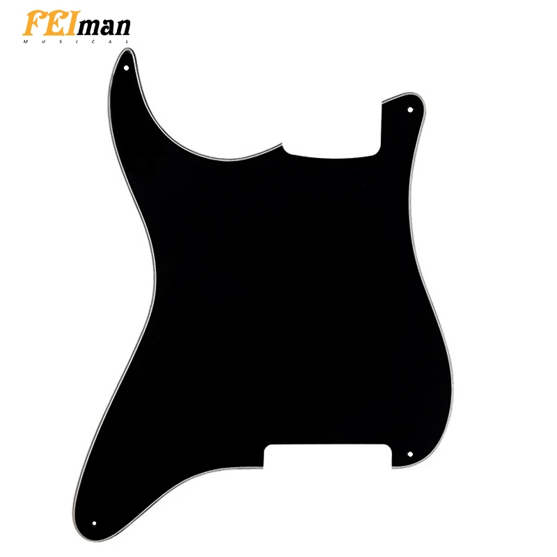 Fei Man Left Handed Pickguard With Blank Material And Real Aluminum Foil Shield For Strat Style Guitar, Guitar Parts, 4 Holes